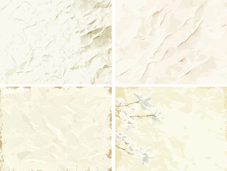 Vintage Paper Textures Vector Illustration Set.