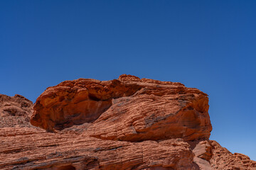 Aztec Sandstone, Early Jurassic geological formation of primarily eolian sand . Valley of Fire Road...