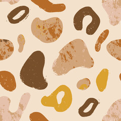 Abstract Boho Seamless Pattern Minimalist Earth Tones Texture for Design Projects