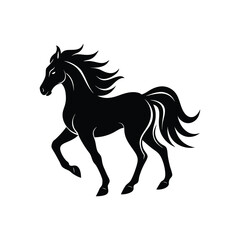 Horse Minimalist Vector Silhouette