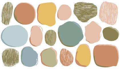 Collection of Abstract Organic Shapes with Grain Textures  Perfect for Design Projects