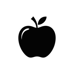 Apple Icon Silhouette Vector Illustration