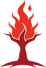 tree with fire