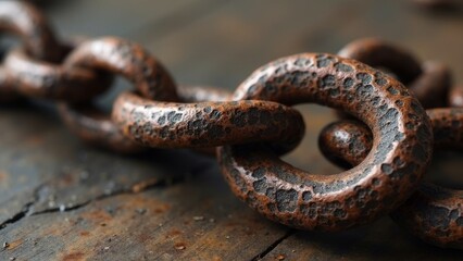 Obraz premium old rusty metal chain