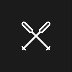 Fencing sports icon logo flat vector design