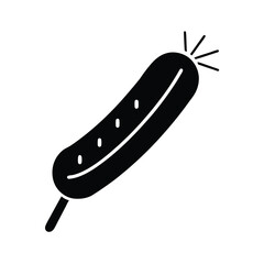 Black and white illustration of a cotton swab