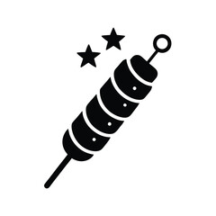 Telescope icon with stars astronomy and space concept