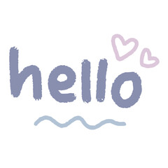 Hello pastel lettering