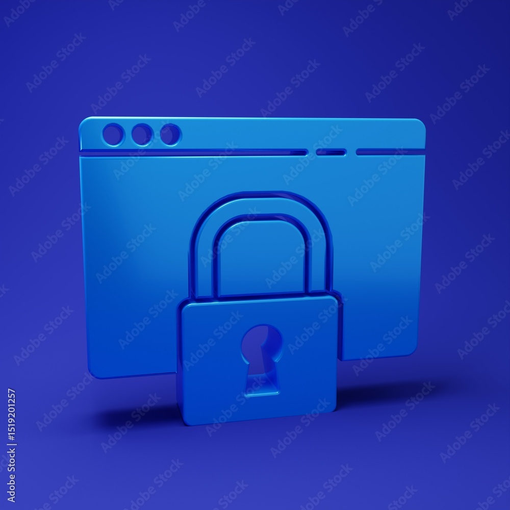 Aufkleber blue secure your site with https, ssl icon isolated on blue background. internet communication proto