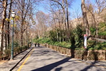 around the historic Alhambra palace in Granada, Andalusia, Spain