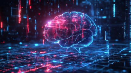 Artificial Intelligence Concept with Creative Brain