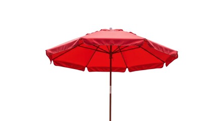 Obraz premium Red Patio Umbrella: Simple Elegance in Summer Shade