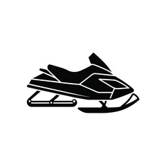 Snowmobile Rugged Vector Silhouette