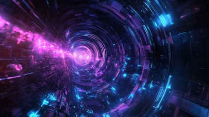 Quantum AI Core Evolving into Digital Consciousness