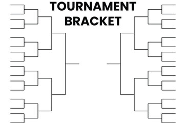 Tournament Bracket for 32 players vector asset