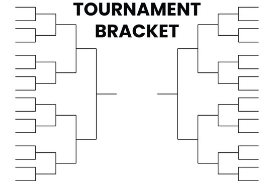 Tournament Bracket for 32 players vector asset