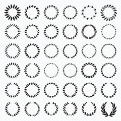 Laurel Wreath Icons Collection for Awards and Emblems
