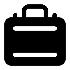 briefcase black glyph icon