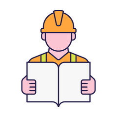 Builder worker icon