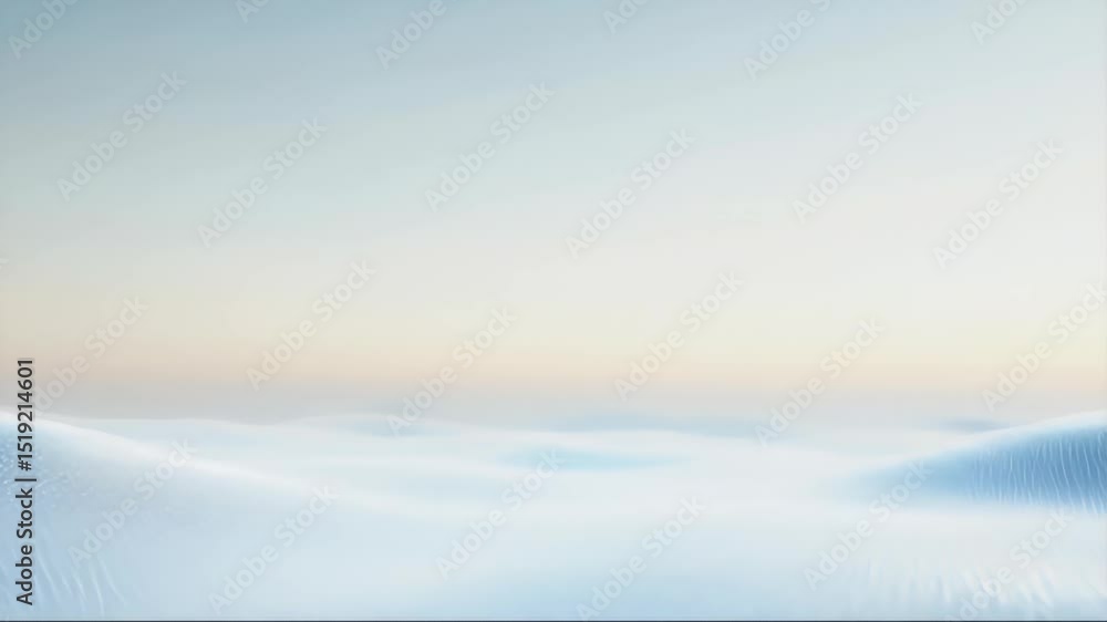 Aufkleber パステル色で表現された抽象的な白い波状の背景 ミニマルなデザインが特徴的な3dレンダリング