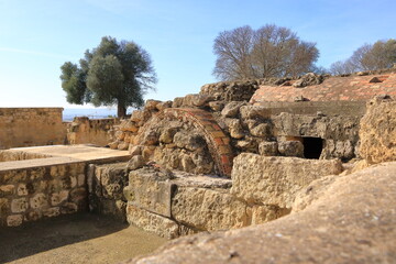 the old ruins of the Medina Azahara, Madinat al-Zahra, Cordoba, Andalucia, Spain