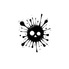 Ink Splatter Skull Design: A Creative and Edgy Take on Mortality and Artistic Expression