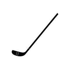Hockey Stick Sleek Vector Silhouette