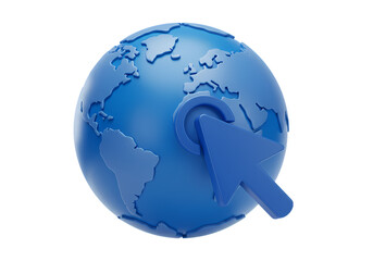 Fototapeta premium Global Connectivity A Conceptual Representation isolated on transparent baackground