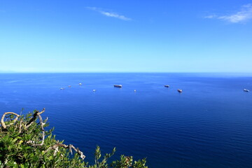 aerial view from the Gibraltar rock, view to the coast from above