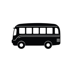 Bus Public Transport Vector Silhouette