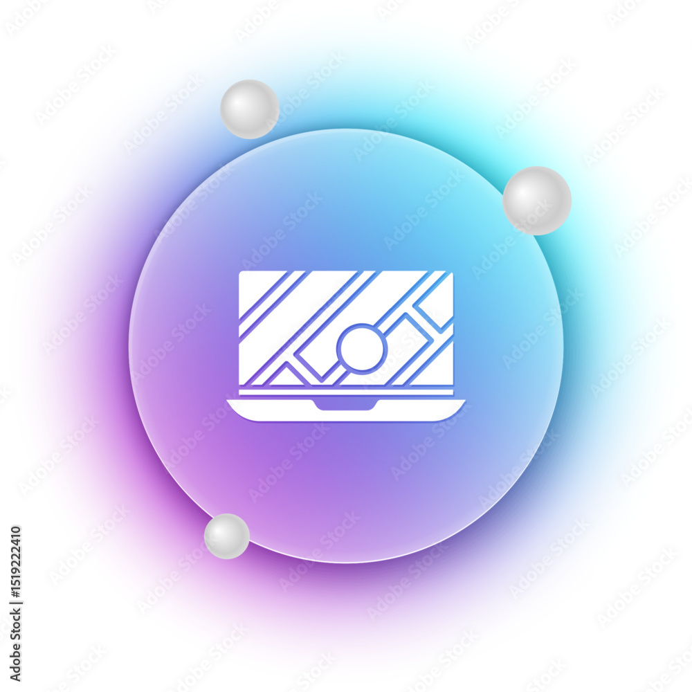 Poster white infographic of city map navigation icon isolated on white background. laptop app interface con