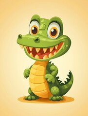 Fototapeta premium Cute cartoon crocodile (3)