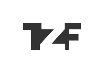 TZF logo design. Initial letter T Z F bold font style for tech startups, consulting, corporate branding. Creative company name, headlines typography identity, trendy logotype.