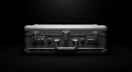 Suitcase isolated on black background