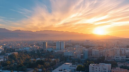 Taza Cityscape: Panoramic View of Urban Architecture in the Moroccan Town