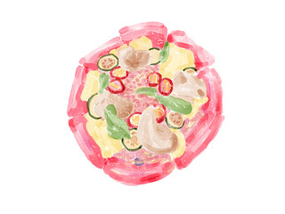 Abstract pizza element