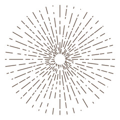 Obraz premium sun with radial ray bono element