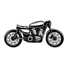 Fototapeta premium Motercycle Bike vintage classic retro silhouette icon vector illustration design on white background