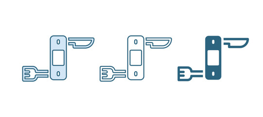 Blue Swiss army knife icon isolated on white background. Multi-tool, multipurpose penknife. Multifunctional tool. Vector