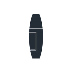 Black Mascara brush icon isolated on white background. Vector