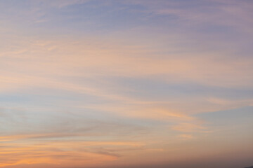 Sunset sky and evening glow