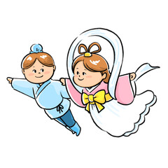 七夕の可愛い手書きイラスト3