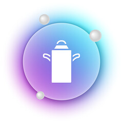 White Can container for milk icon isolated on white background. Blue and purple gradient circle background. Vector