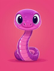 Fototapeta premium Cute cartoon snake (2)