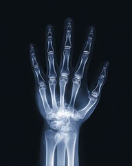Human Hand X-Ray Detailed Anatomy and Bone Structure