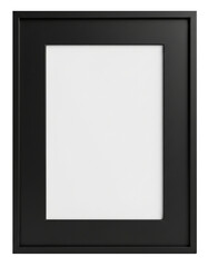 3d depth black photo frame with centre white isolated background