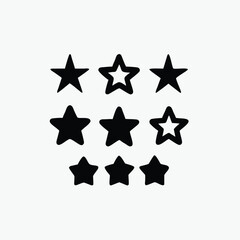 Star icon fully editable vector template