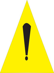 Alert Sign – Yellow Triangle with Black Exclamation Mark