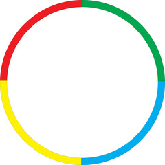 Circular Color Progress Indicator – Abstract Loading Symbol
