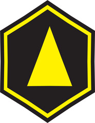 Warning Sign with Yellow Triangle – Road Safety Symbol